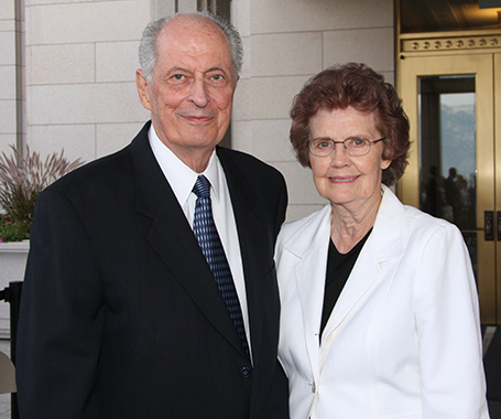 hales robert elder lds mary gerry temple mountain his wife avant dedication attend oquirrh utah apostles